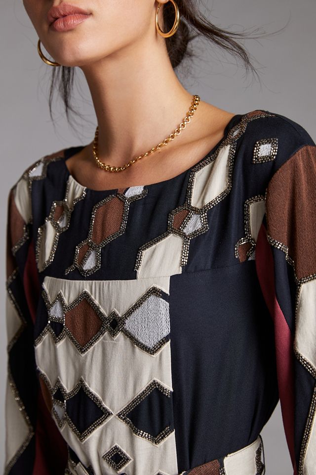 Beaded Shift Mini Dress #2