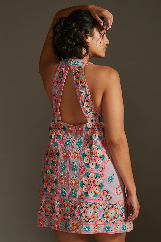 Embroidered & Appliqued Shift Dress #5