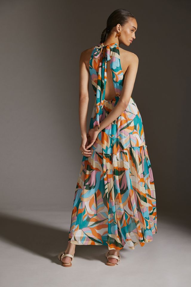 Maeve Keyhole Halter Maxi Dress #3