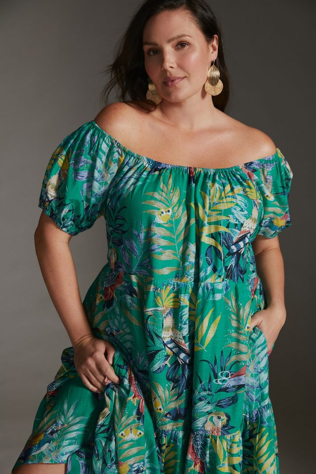sachin and babi light blue dress Anthropologie Maeve Halter Tiered Midi Dress Size 6 NWT $160.00