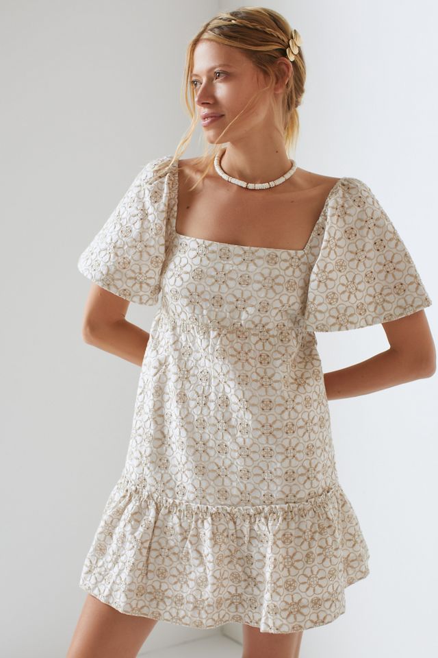 Maeve Smocked Tunic Mini Dress | Anthropologie