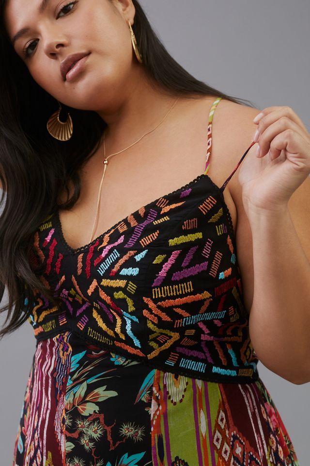 Multi Print V-Neck Maxi Dress #6