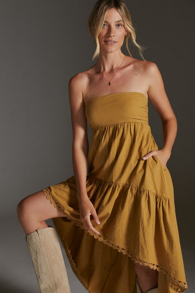 Maeve High-Low Strapless Midi Dress #2