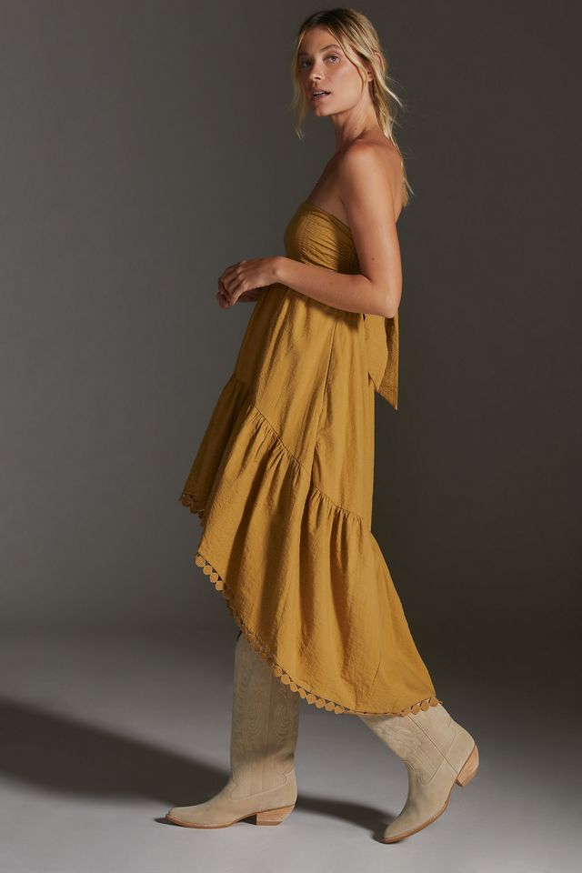Maeve High-Low Strapless Midi Dress #3