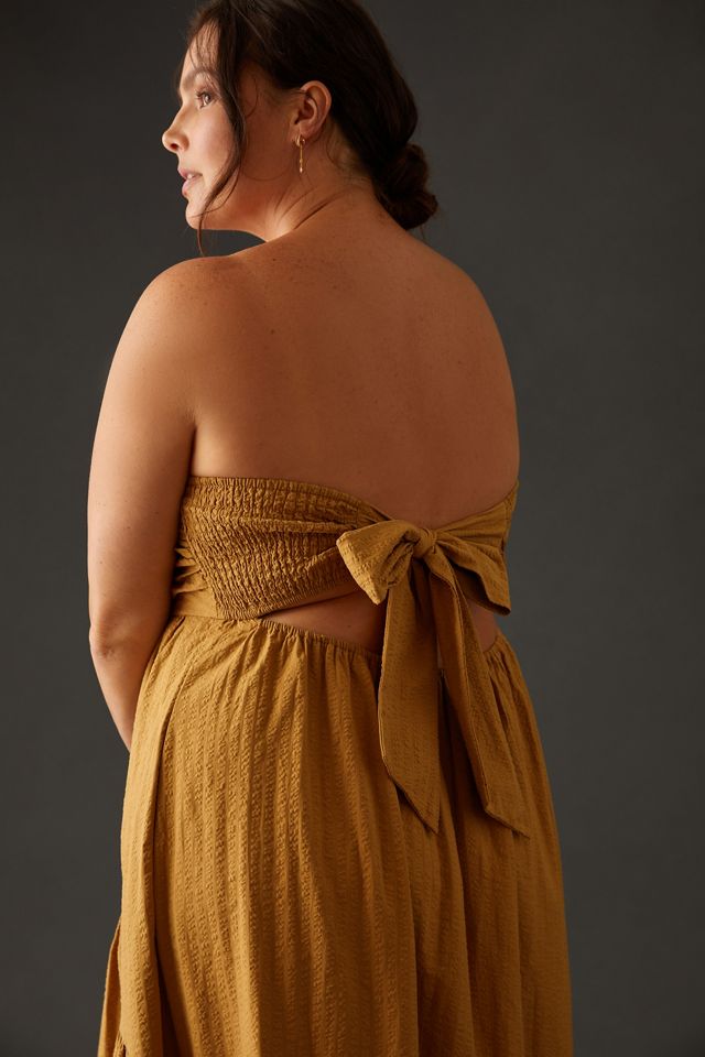 Maeve High-Low Strapless Midi Dress #8