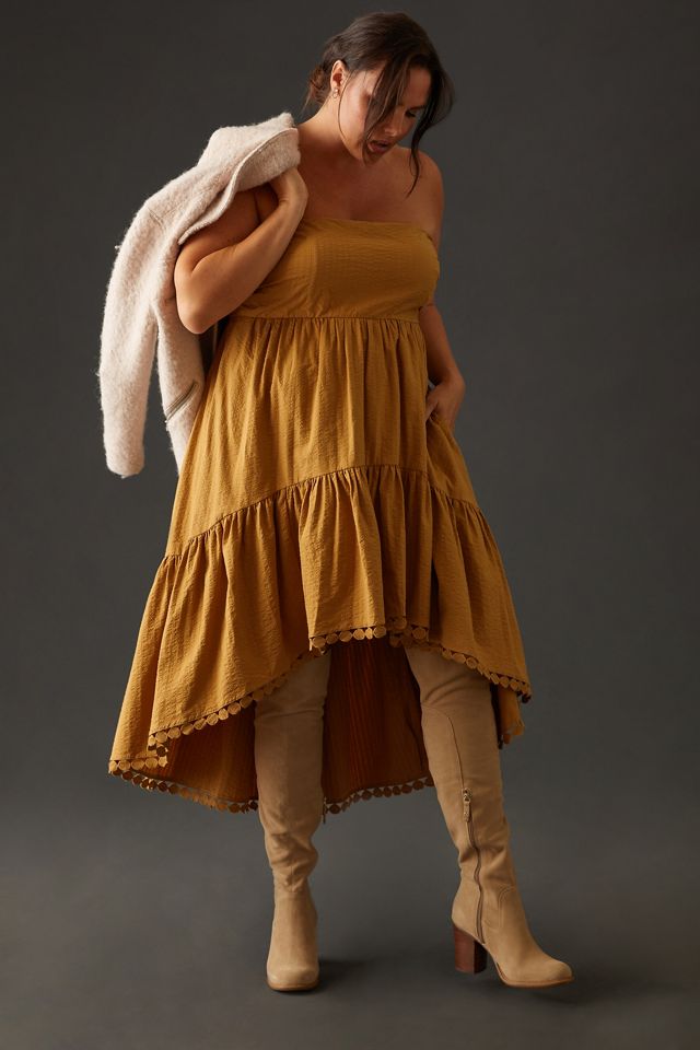 Maeve High-Low Strapless Midi Dress #10