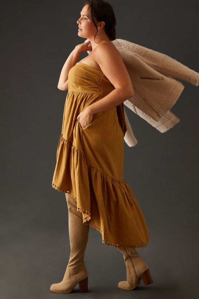 Maeve High-Low Strapless Midi Dress #7