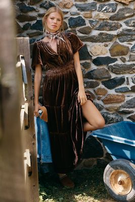 The Somerset Velvet Maxi Dress
