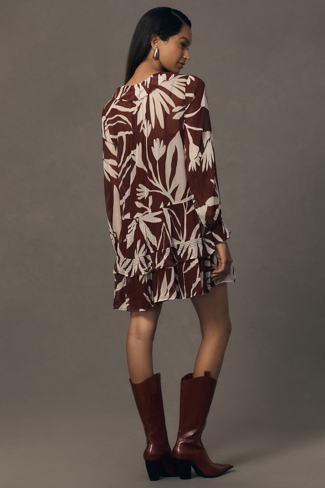 The Marais Printed Chiffon Mini Dress #1