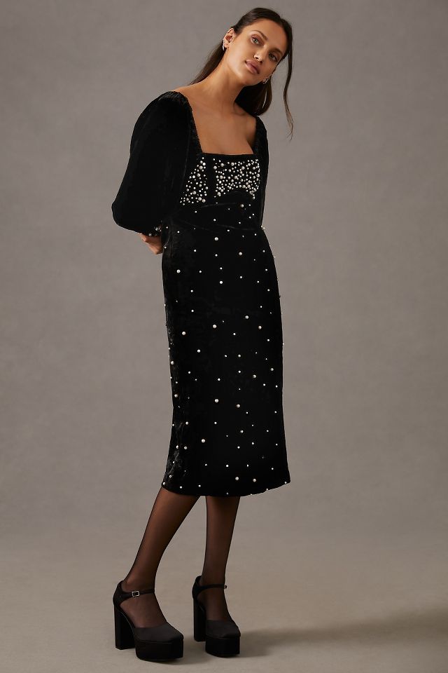 Velvet clearance embellished dress