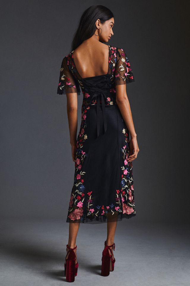 Anthropologie embroidered dress best sale