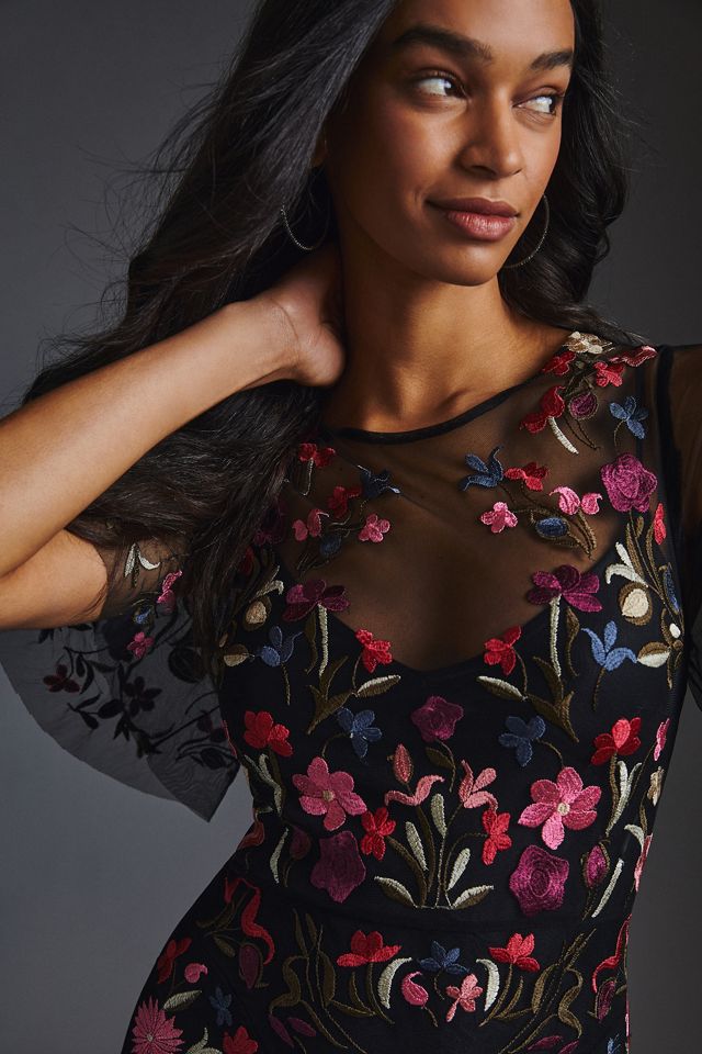 By Anthropologie Embroidered Floral Dress #2