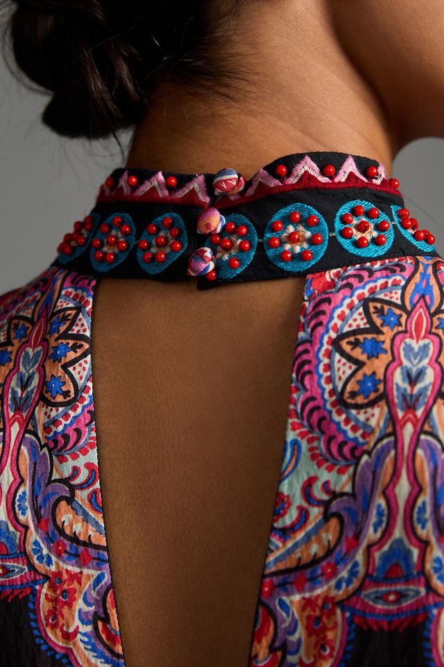 By Anthropologie Tiered Mix-Print Dress #4