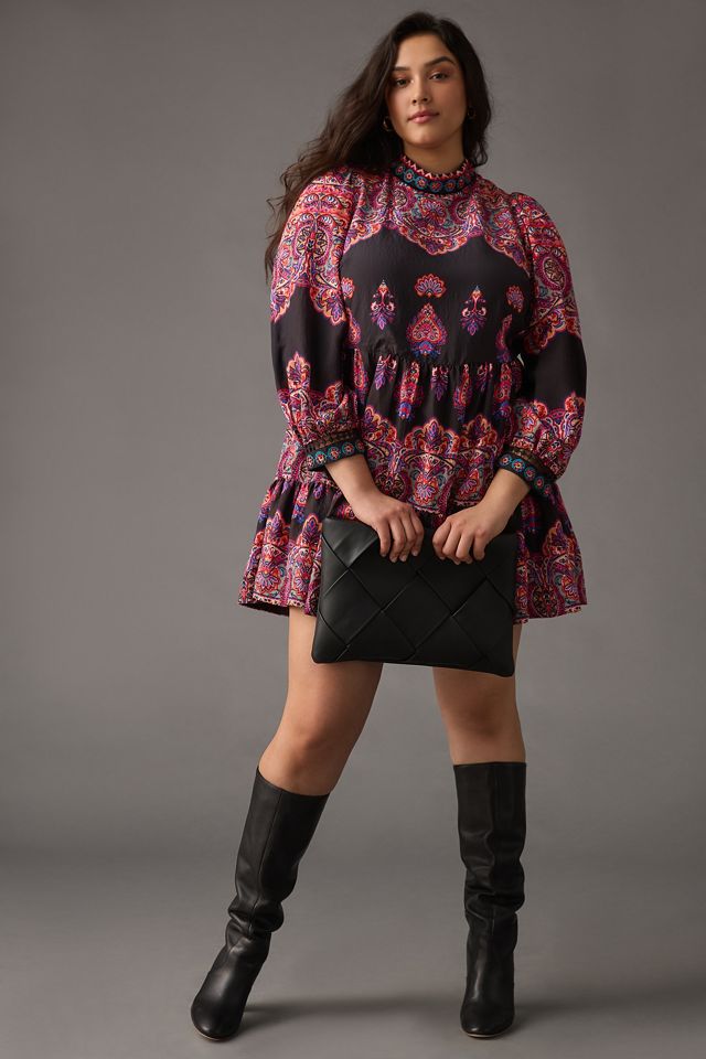 By Anthropologie Tiered Mix-Print Dress #5