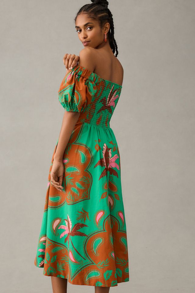 Maeve Puff-Sleeve Sweetheart Dress #1