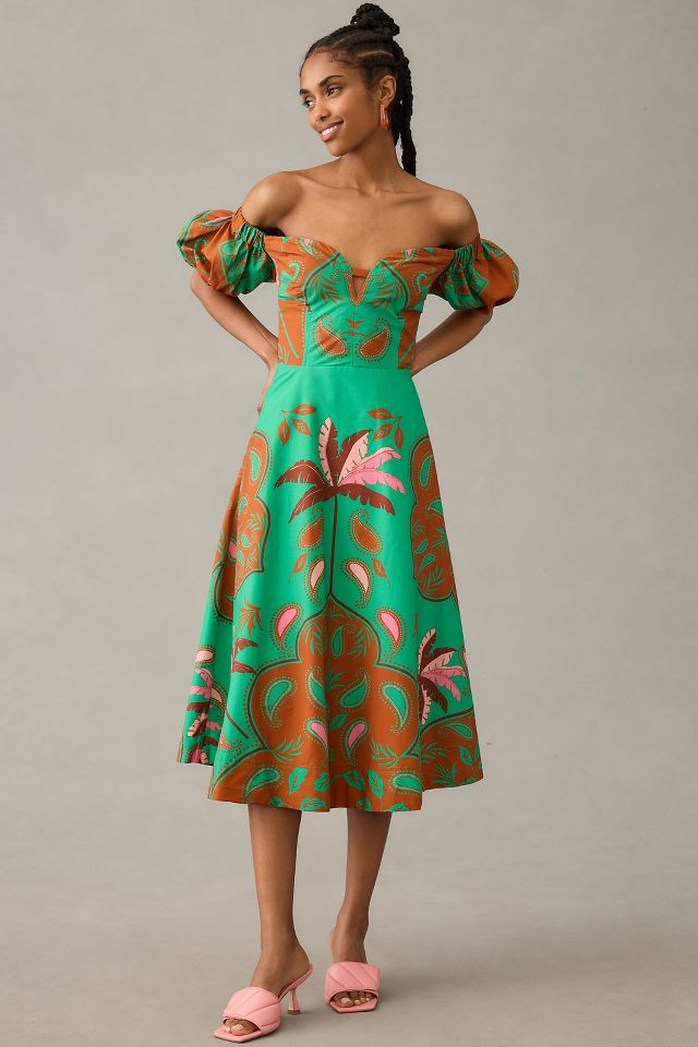 Anthropologie maeve shop green dress