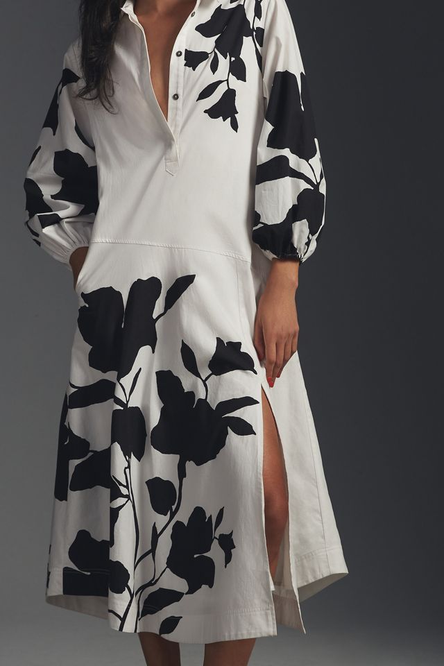 Jo Faulkner Button-Front Asymmetrical Dress #3