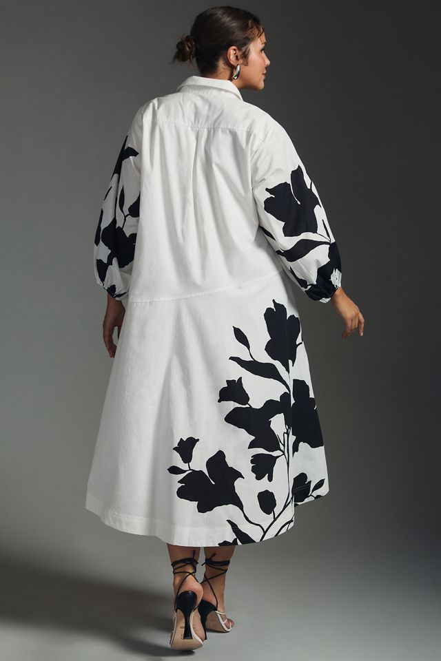 Jo Faulkner Button-Front Asymmetrical Dress #6