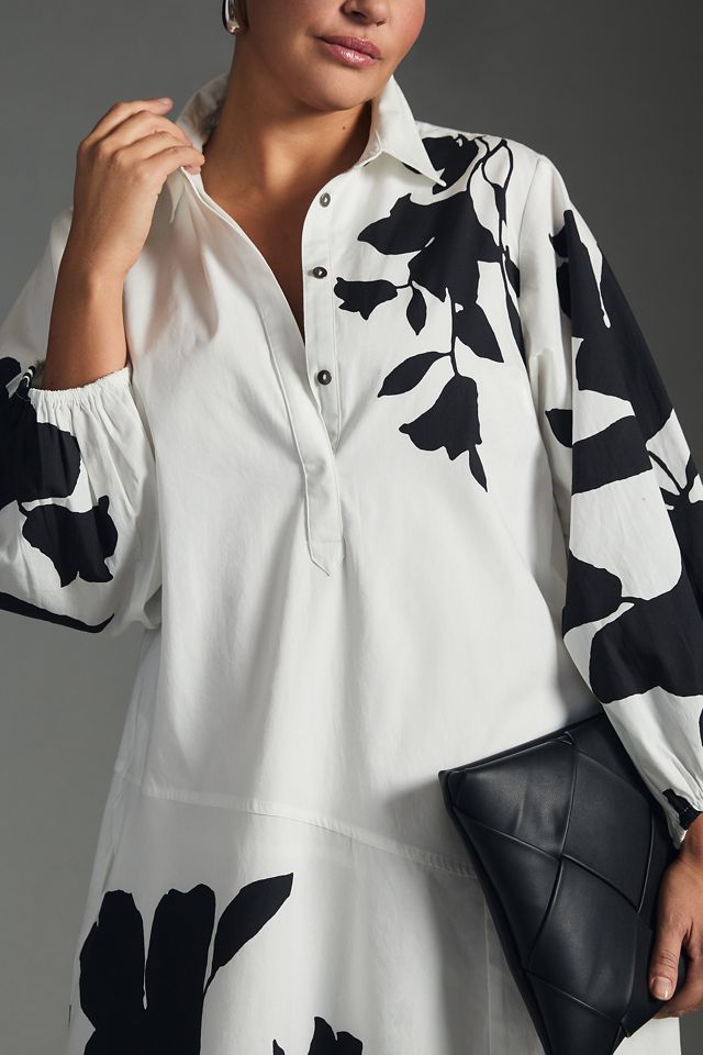 Jo Faulkner Button-Front Asymmetrical Dress #7