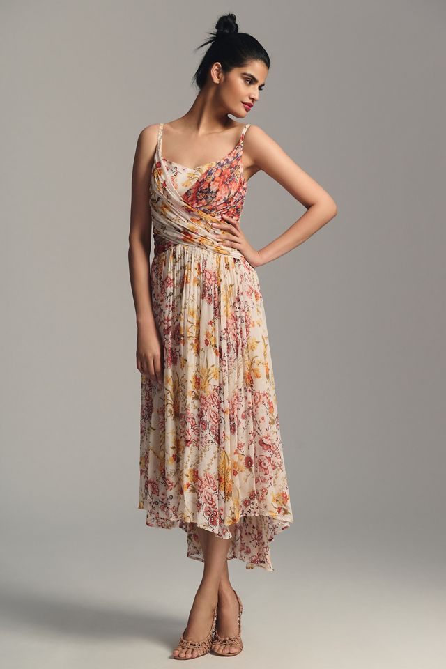 By Anthropologie Ruched Square-Neck Dress #3
