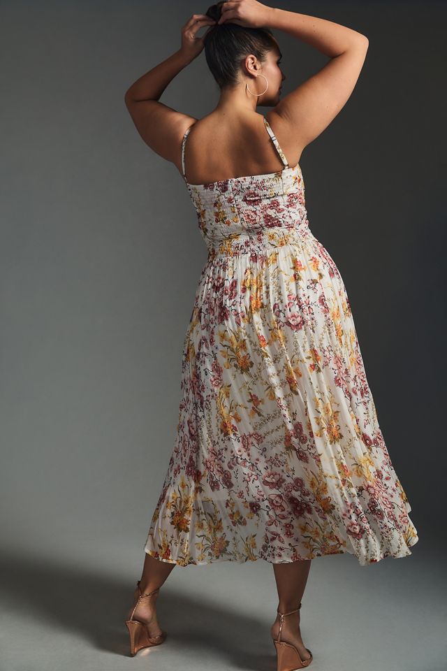 By Anthropologie Ruched Square-Neck Dress #6