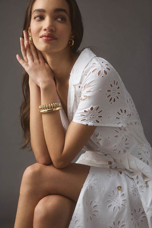 By Anthropologie Eyelet Shirt Dress #2