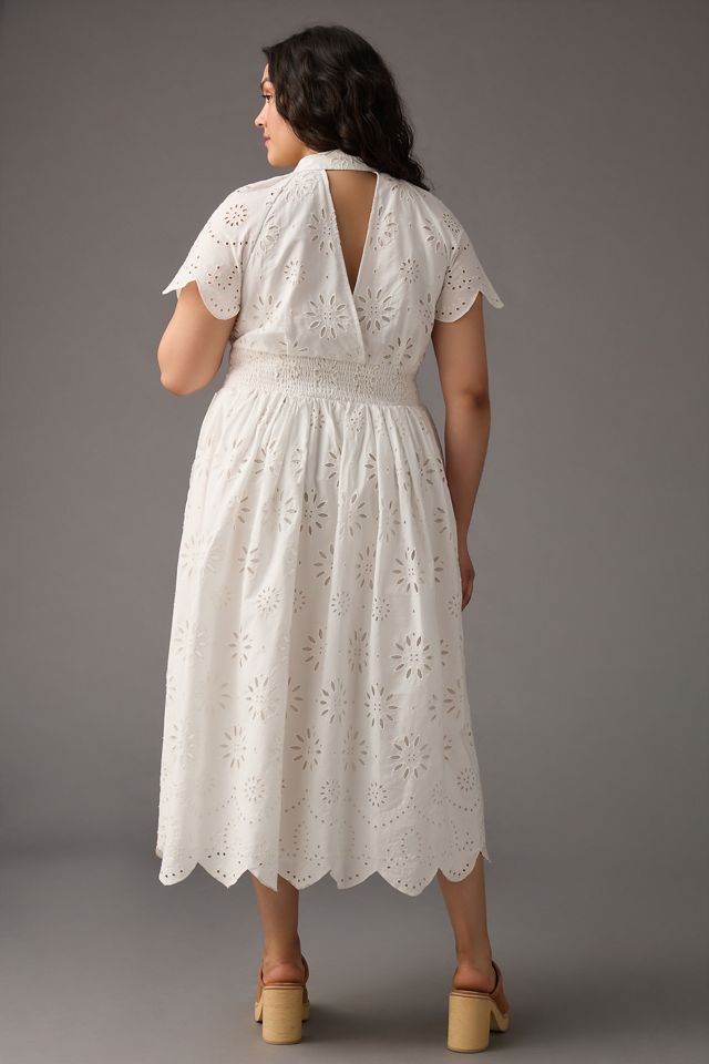 By Anthropologie Eyelet Shirt Dress #7