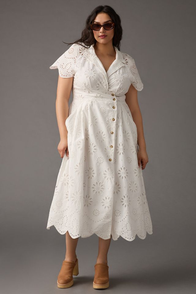 By Anthropologie Eyelet Shirt Dress | Anthropologie