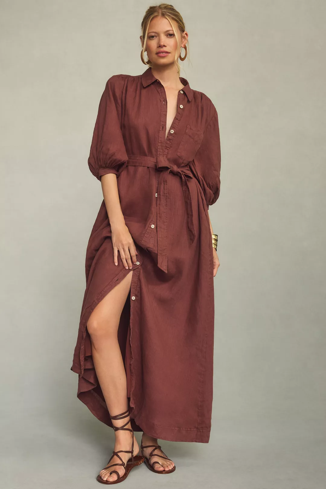Maeve Linen Shirt Dress