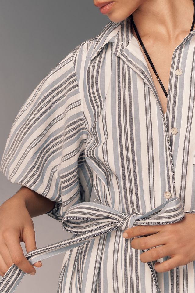 The Mona Tie-Waist Shirt Dress by Maeve: Linen Edition #3