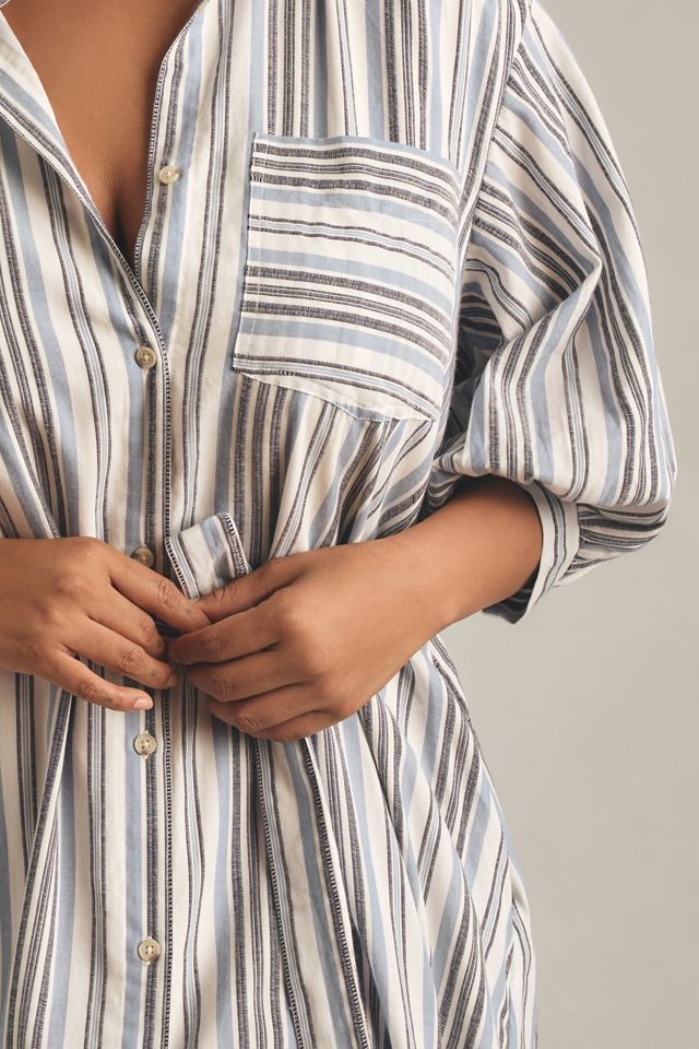 The Mona Tie-Waist Shirt Dress by Maeve: Linen Edition #7