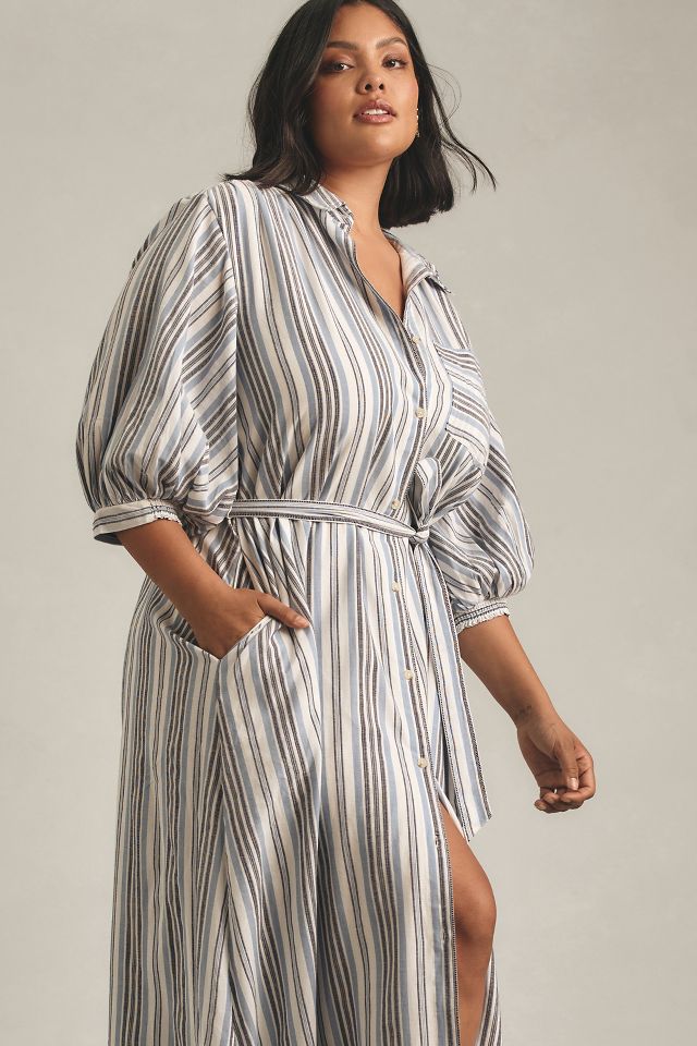 The Mona Tie-Waist Shirt Dress by Maeve: Linen Edition #4