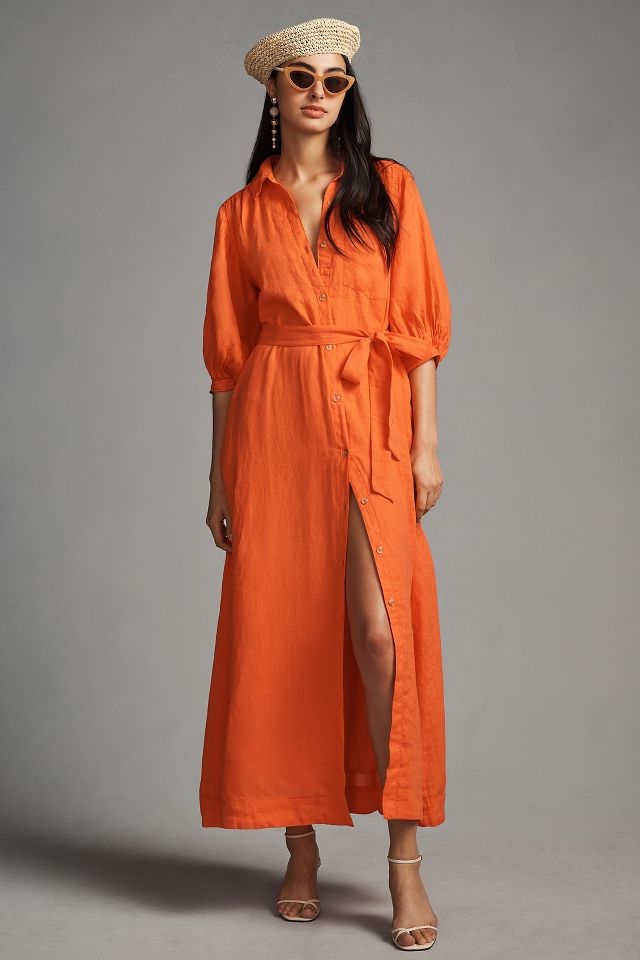 Anthropologie maeve best sale orange dress