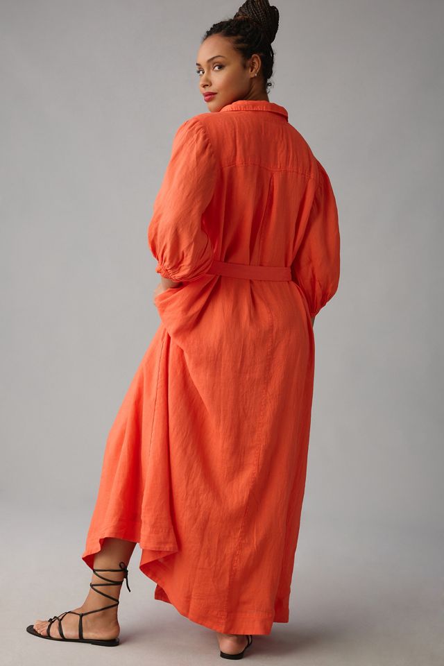 Mona Tie-Waist Shirt Dress by Maeve: Linen Edition | Anthropologie