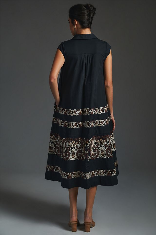 By Anthropologie Cap-Sleeve Shirt Dress #2