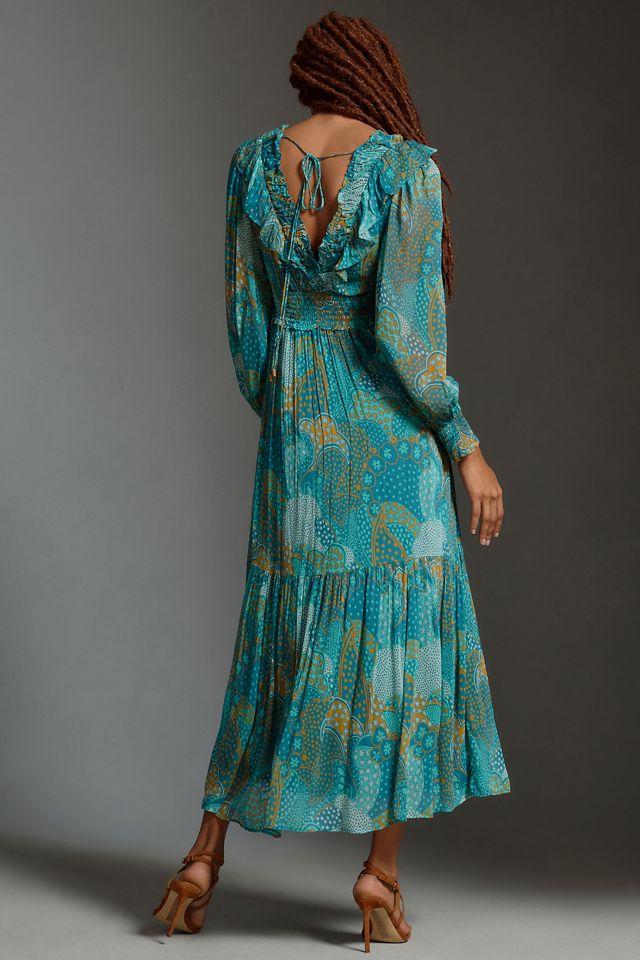 The Odetta Ruffled V-Neck Dress #1