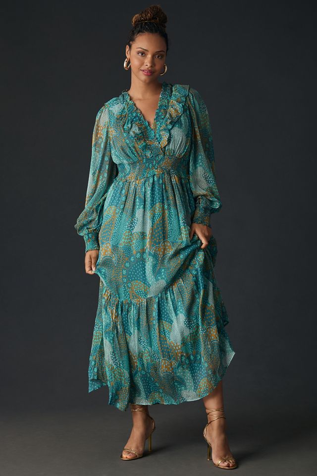 The Odetta Ruffled V-Neck Dress #6