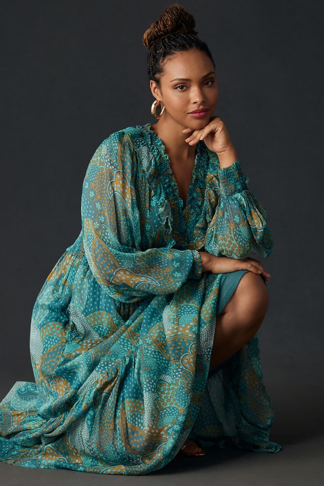 The Odetta Ruffled V-Neck Dress #4