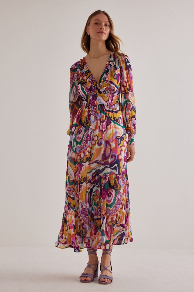 The Odetta Ruffled V-Neck Dress #1
