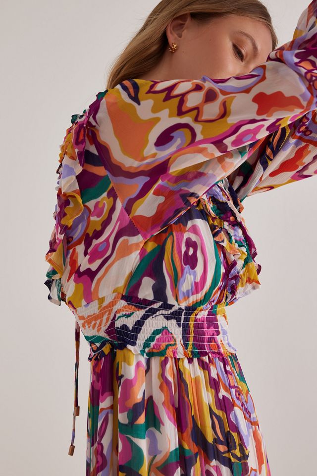 The Odetta Ruffled V-Neck Dress #2