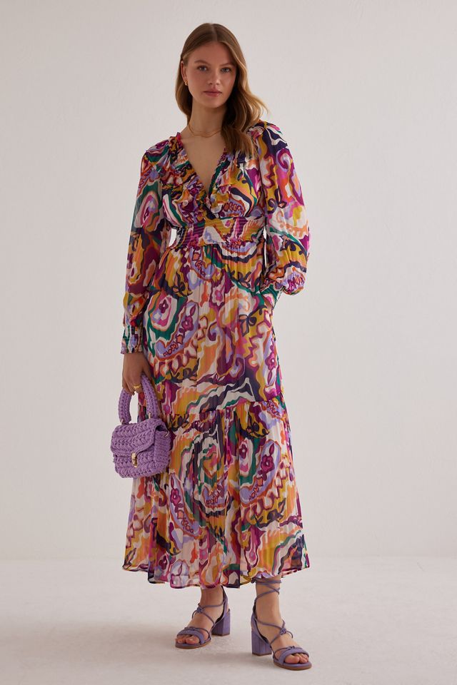 The Odetta Ruffled V-Neck Dress #4
