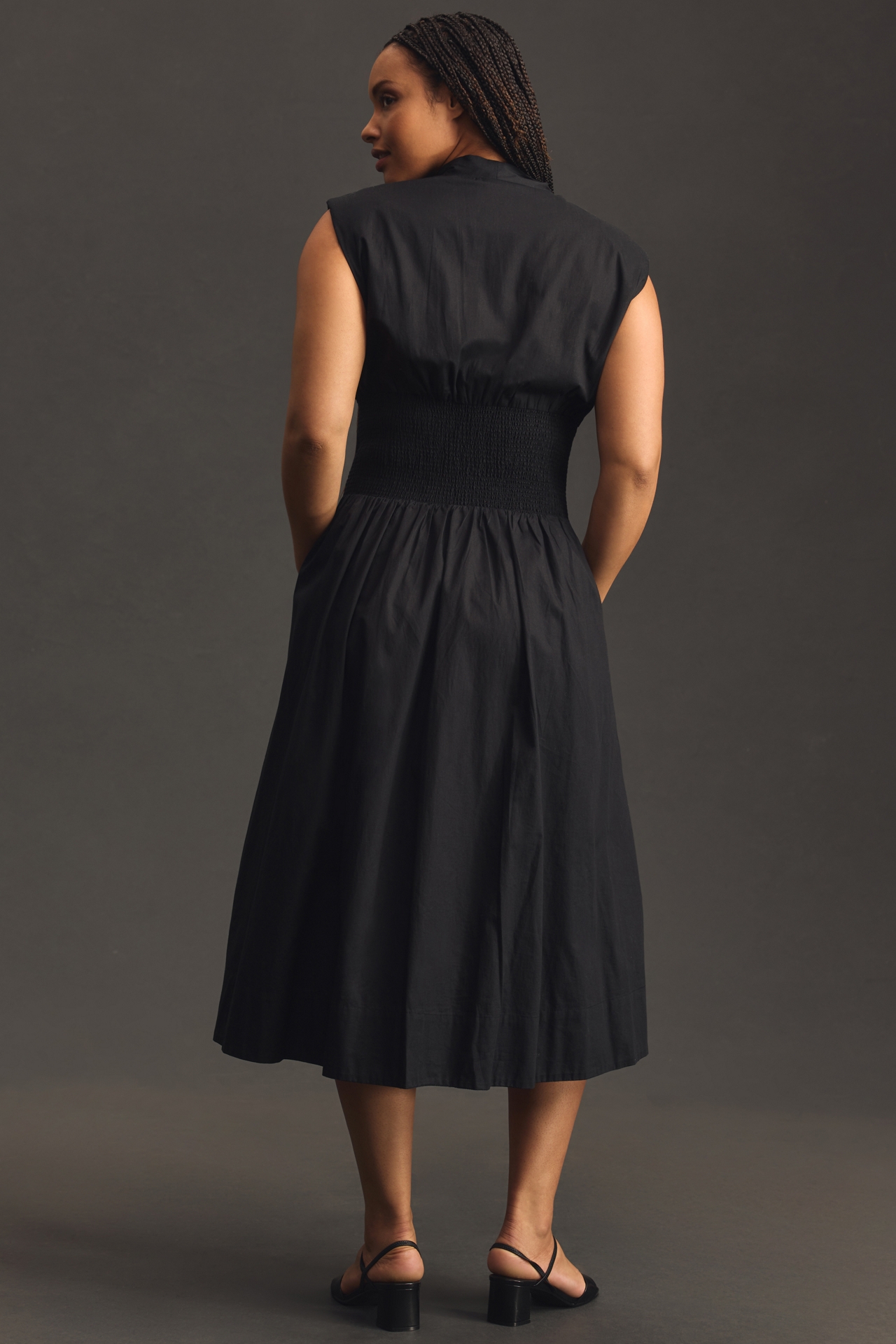 The Tommie Zip-Front Midi Dress