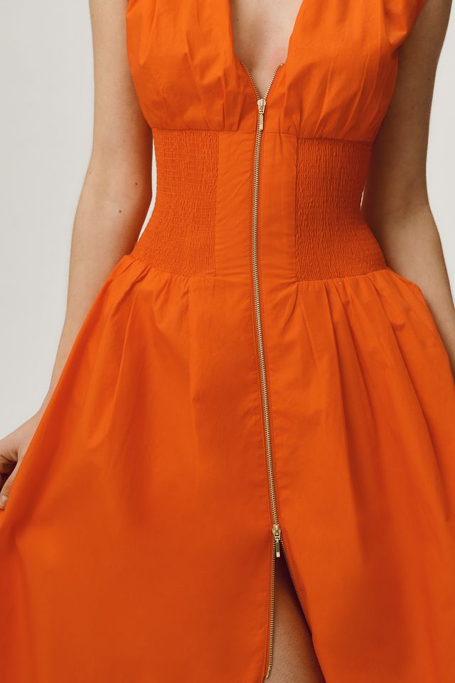 Tommie Zip-Front Midi Dress #1