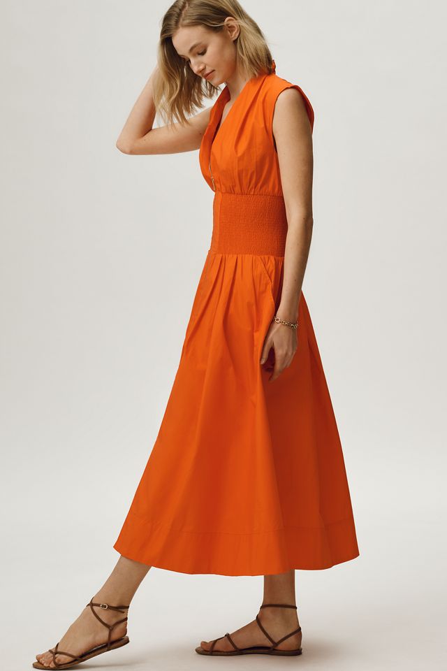 The Tommie Zip-Front Midi Dress | Drop Waist Style | Anthropologie
