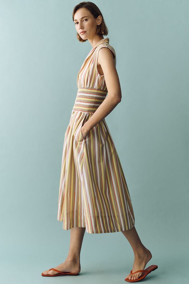 The Tommie Zip-Front Midi Dress | Drop Waist Style | Anthropologie