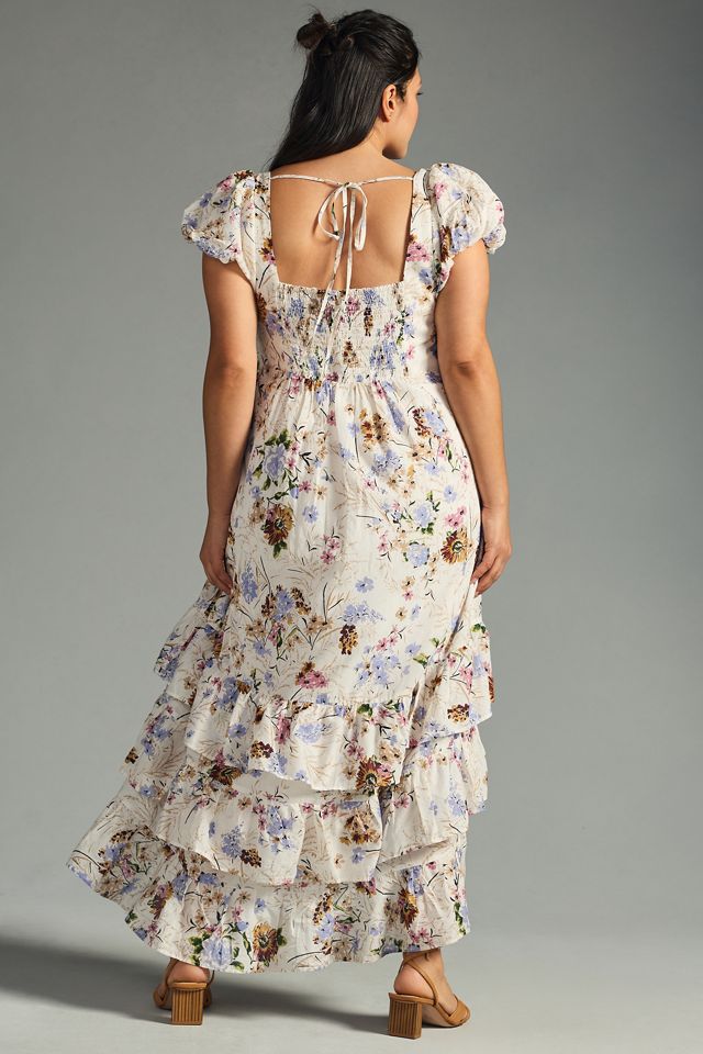 By Anthropologie Tiered Cap-Sleeve Dress #6