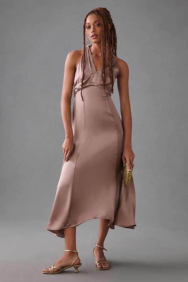 By Anthropologie Silk V-Neck Dress #5