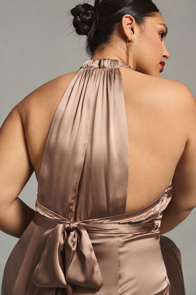 By Anthropologie Silk V-Neck Dress #1