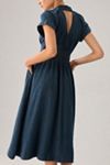 Temperament Satin Non-Positioning Print V-neck Wrap Lace-Up Maxi Dress main image 1