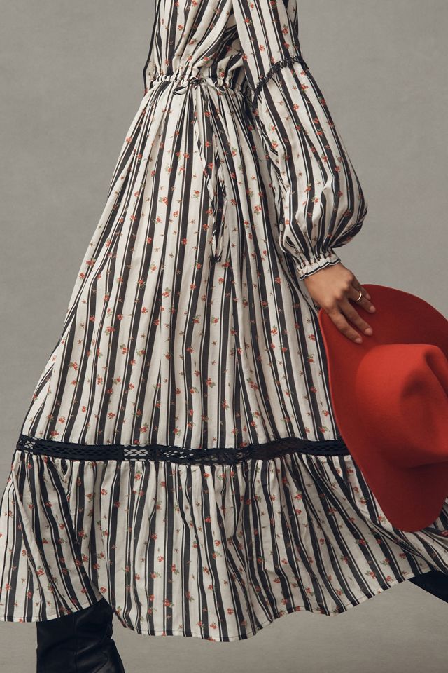 The Eleanora Printed Buttondown Midi Shirt Dress #4